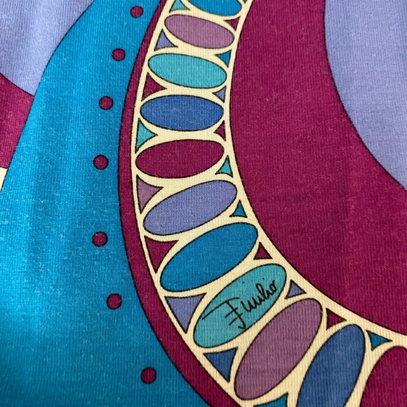 Emilio Pucci Pattern Sleeveless V Neck Top - Picture 4 of 7